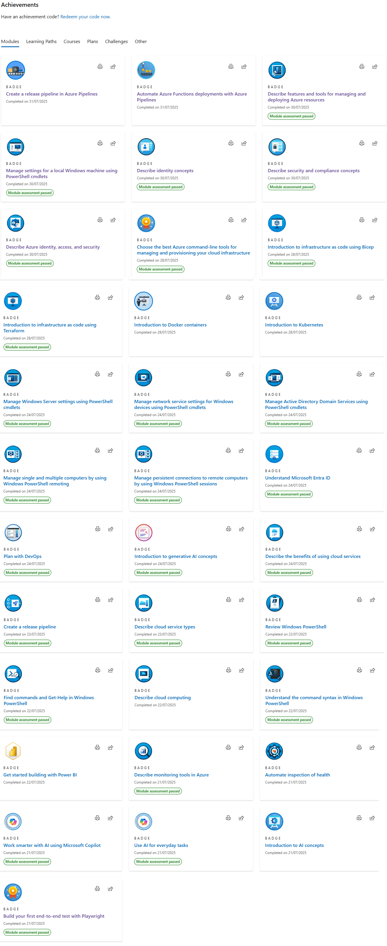 Look at all these badges in 10 days!